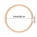 RanTu Embroidey Hoops Set 12 Pieces 8 Inch Round Embroidery Hoops Bamboo Circle Cross Stitch Hoop for Embroidery and Art Craft Sewing